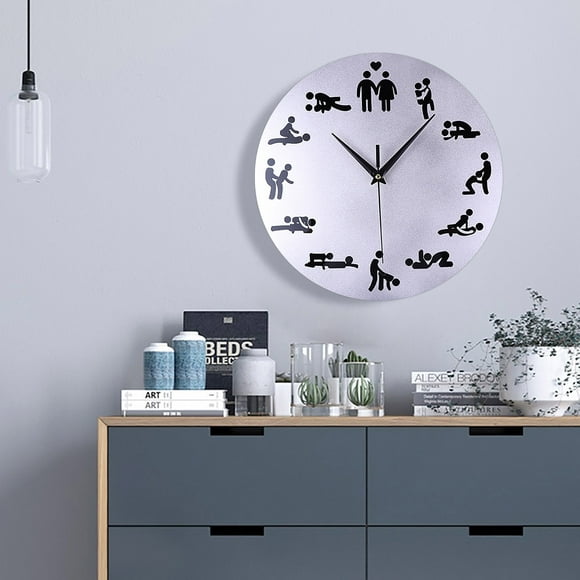 Japceit Sexy Wall Clock Mâle Horloge Acrylique Décoratif Miroir Art Wall Clock