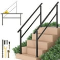 thumbnail image 1 of Gymax 2 Pcs Main Courante en Métal 0-5 Marches avec Réglage d'Angle Flexible Trousse d'Installation, 1 of 10