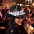 thumbnail image 4 of Cowboy Hat for Men Women, Western Rhinestone Cowgirl Cap,One Size, 4 of 4