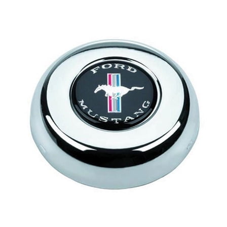 Mustang Pony Logo Horn Button for  Classic & Challenger Series Wheels - Chrome