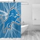 thumbnail image 3 of Det_Lions - Cortina de ducha impermeable de secado rápido para baño, con ganchos, diseño de fútbol americano, juego de cortinas de ducha para baño de plástico, 60 x 72 pulgadas, 3 of 8