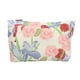 thumbnail image 1 of Bolsas de maquillaje de mano reutilizables con estampado floral para vacaciones, 1 pieza, tamaño mediano, blanco, rojo, rosa, algodón, 1 of 5