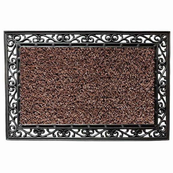 GrassWorx Clean Machine 24 in. W X 36 in. L Brown Wrought Iron AstroTurf Door Mat