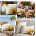 thumbnail image 5 of Orange Outdoor Waterproof Pillow Covers, Boho Modern Floral Abstract Ombre Leaf White Decorative Rectangle Throw Pillowcase Sofa Cushion Sham for Patio/Couch/Chair, 20"x12" 2 Pack, 5 of 8