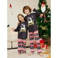 thumbnail image 7 of Matching Family Pajamas Sets Christmas PJ's Letter Plaid Printed Long Sleeve Tee and Bottom Loungewear or One-Piece Jumpsuit, 7 of 7
