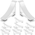 thumbnail image 2 of 12pcs Fridge Shelf Clamps Metal Cooler Shelf Clips Refrigerator Support Hooks, 2 of 8
