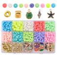 thumbnail image 2 of Juego de arcilla polimérica Gloria para mujeres y niñas accesorios para joyas 600 piezas 10 colores Colgante de joyería, 2 of 9