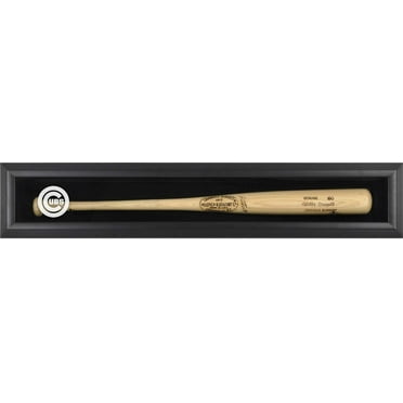 Chicago Cubs Logo Black Framed Single Bat Display Case