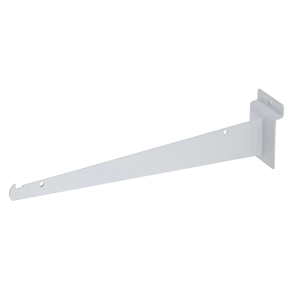 12" White Shelf Bracket for Slatwall