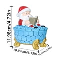 thumbnail image 3 of Santa Claus Bath Lamp Nightlight With Reading Pose For Bathroom Nursery Decor, 3 of 9
