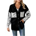 thumbnail image 2 of Women's Fashion Color Lapel Look Slimmer Sleeve Denim Jacket, 2 of 7