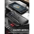 thumbnail image 3 of Poetic Revolution Case for OnePlus 12R 5G (2024), Built-in Screen Protector [Work with Fingerprint ID], [20FT Mil-Grade Drop Tested] Full Body Shockproof Protective Cover Case with Kickstand, Black, 3 of 7
