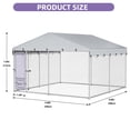 thumbnail image 2 of Uforic Large 10'x10' Heavy Duty Outdoor Dog Kennel with Rotating Feeder and Weatherproof Roof, 2 of 10