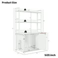 thumbnail image 3 of 52" Cat Litter Box Enclosure Furniture – Hidden Litter Cabinet with Shelves, 2 Doors & Scratch Pad – Fits Most Litter Boxes, 3 of 6