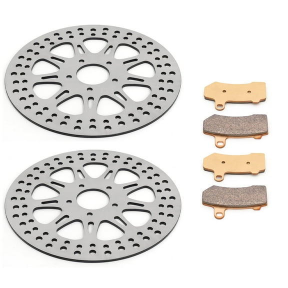 11.8" Front Brake Rotors Discs Pads for Harley Electra Glide Road King FLHR FLTRX FLHX FLHT