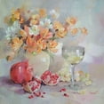 thumbnail image 2 of Zareckaya, Tatiana 15x15 White Modern Wood Framed Museum Art Print Titled - Bouquet with Pomegranate and Wine, 2 of 4