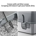 thumbnail image 4 of Extra Large Stainless Steel Litter Box for Big Cats Litter Pan with High Sides | Anti-Urine Leakage, Non-Stick & Odor Resistant | Easy Cleaning Pet Toilet Supplies with Scoop Included, 4 of 6