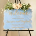 thumbnail image 4 of Customized Wedding Party Welcome Sign Glossy Paint Backing Text UV Print 16"*24", 4 of 6