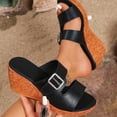 thumbnail image 2 of DAFEI Sandales Compensées pour Femmes Sandales Compensées à Plateforme Sandales Compensées à Bout Ouvert Femmes Chaussures d'Été Décontractées et Habillées, 2 of 8