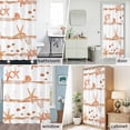 thumbnail image 5 of Shower Curtain Bathroom Set Summer Ocean Starfish Shell Waterproof Fabric Shower Curtains with Grommets&Hooks, Watercolor Orange Fish Privacy Bath Curtain for Bathtub 72x72in, 5 of 9