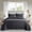 Charcoal, variant on Moonlight20015 3 Piece Quilt Set Lightweight Microfiber Bedspread Modern Floral Embossing Peach Queen