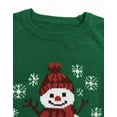 thumbnail image 5 of Christmas Sweaters for Women Cute Snowman Printed Ugly Christmas Sweater Knit Warm Green Pullover Sweater, 5 of 8