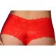 thumbnail image 1 of Flirtzy Stretchy Floral Lace Tanga Panty Boy Shorts Ropa interior, M / L, Rojo Flirtzy 15002-ML-Red, 1 of 1