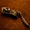 thumbnail image 6 of HZRSLY Vintage Brass Snake Skull Keychain - Handcrafted Rattlesnake Tail Pendant, Antique Style Car Decor & Unique Gift for Men, Durable Metal Accessory for Outdoor Enthusiasts, 6 of 6