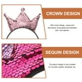 thumbnail image 2 of KAKOWELY 6 diademas brillantes con forma de corona para niñas, con lentejuelas, para fiestas., 2 of 5