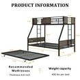 thumbnail image 2 of Twin Daybed with Trundle, Metal Trundle Bed, Sofa Bed Frame with Heavy Duty Metal Slats Sppports, Space Saving, for Living Room, Bedroom and Guest Room, 2 of 17