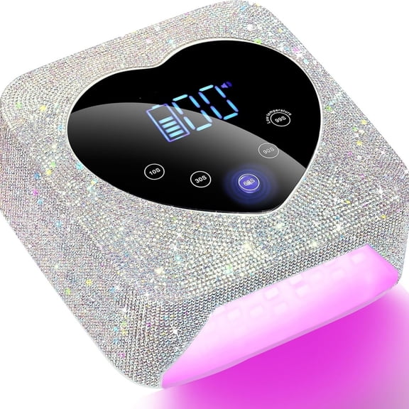 Rechargeable UV LED Nail Lamp,72W Cordless UV Light for Nails with Removable Bottom,Professional Curing Lamp for Gel Nails with 30 Beads,5 Timer Setting Nail Light and LED Touch Screen Gel Nail Dryer