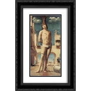 Antonello da Messina 2x Matted 16x24 Black Ornate Framed Art Print 'St. Sebastian'