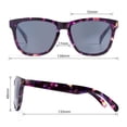thumbnail image 3 of Gafas de sol COLOSSEIN Vintage de montura cuadrada con lentes UV400 morados, 3 of 5