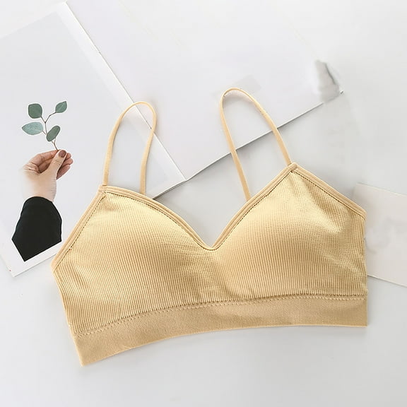 Tejiojio Comfort Fit Smoothing Bra Women's Bra Wire Free Underwear OnePiece Bra Everyday Underwear Wrap Chest Without Steel Ring Bras