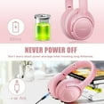 thumbnail image 7 of Bluetooth Headphones Over Ear, 65H Playtime and 6 EQ Music Modes Wireless Headphones with Microphone (White), 7 of 7
