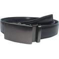 thumbnail image 3 of Marshal Men's Genuine Leather Ratchet Dress Belt With Automatic Buckle Black Buckle3, 32", 3 of 9