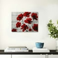 thumbnail image 2 of FUMJ Red Poppy Wall Art, Big Poppies Canvas Wall Decor, Red Black Gray Print Pictures, Crimson Red Flower Bedroom Living Room Decals, Dining Room Kitchen Framed Artwork, Bathroom 16x12inch, 2 of 6
