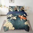 thumbnail image 2 of Feelyou Japanese Fish Child Bedding Comforter Set 7-Piece, Tokyo Cherry Blossoms King Bedding Sets, Cartoon Animal Reversible Bed Sheets, Luxury Bedroom Decor, 2 of 7