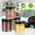 thumbnail image 4 of 6 Pack Plastic Jars with Lids, 8 oz Clear Storage Container, Leakproof Plastic Mason Jars, Empty Round Slime Container, Cosmetic Jars for Storing Dry Food, Peanut, Spice, Cookie, Candy, 4 of 7