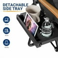 thumbnail image 3 of UDPATIO Zero Gravity Chair 30In XL Oversized Outdoor Anti Gravity Chairs Patio Lounge Folding Adjustable Chair with Cup Holder, Foot Pad & Padded Headrest, Supports 500lbs (Grey), 3 of 5