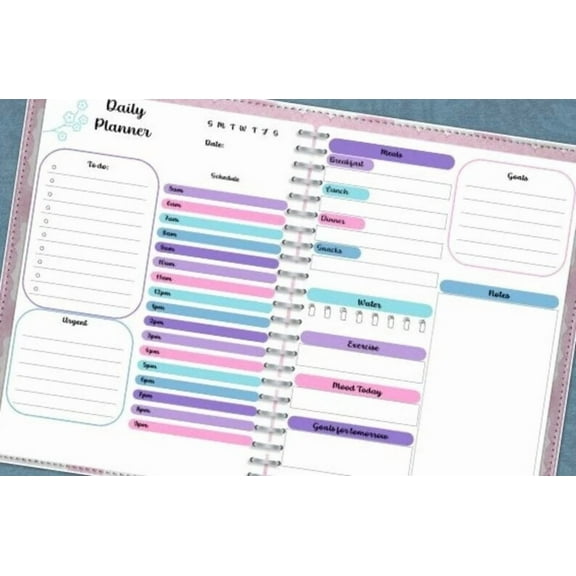 Digital To Print Health Planner- Daily And Monthly