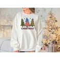 thumbnail image 2 of Patriotic Christmas Tree Sweatshirt, Christmas Sweater, Womens Christmas Shirt, Christmas Party Shirts, Holiday Sweatshirts for Women, 2 of 10