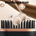 thumbnail image 2 of Mini Hair Straightener, Portable Hair Straightener Brush, Rechargeable Wireless 3-Speed Temperature Control, Mini Straightener Brush for Home Travel Gift, Black, 2 of 9