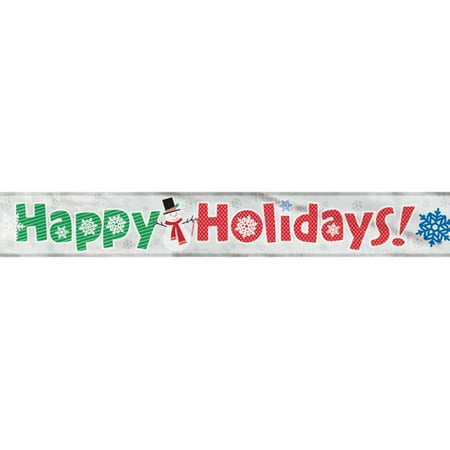 9 foil happy holidays banner walmart com holiday banner