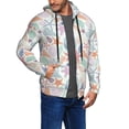 thumbnail image 2 of Kdxio Colorful Seashells Print Men Hoodies Casual Hoodies for Men with Zip Pockets Full Zip Long Sleeve Sweatshirt Sports Hooded Jacket-Medium, 2 of 5