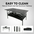 thumbnail image 4 of Ultralight Aluminum Foldable Camping Table - Portable Roll-Up Design with Carry Bag, for Indoor Outdoor Camping Beach Backyard BBQ Parties Picnic Patio, 4 of 12