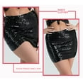 thumbnail image 4 of Ediodpoh Glitter Skirts for Women Shiny Sequined Mini Skirts for Night Out Party Dance Performance and Stage Show Mini Skirts for Women Black One Size, 4 of 6