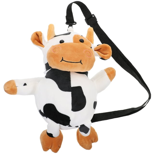 MasteelfCA Adorable Cow Shape Crossbody Bag Girls Shopping Hanging Out Exquisite Plush Bag