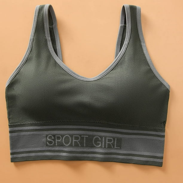 Kurve Girl's Training Sports Bra – Seamless Bralette Kids Crop Cami Tank Top