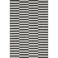 thumbnail image 1 of Unique Loom Outdoor Striped Classic Rug 6' x 9' Rectangle Charcoal/Ivory, 1 of 1